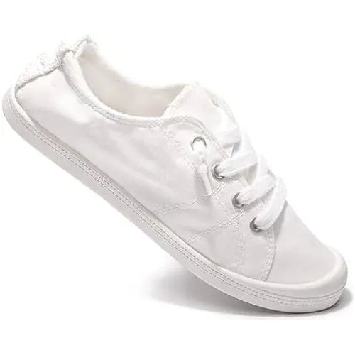 Women's Size 10 | Slip On Canvas Low Casual Walking Classic Comfort Sneakers Unbranded