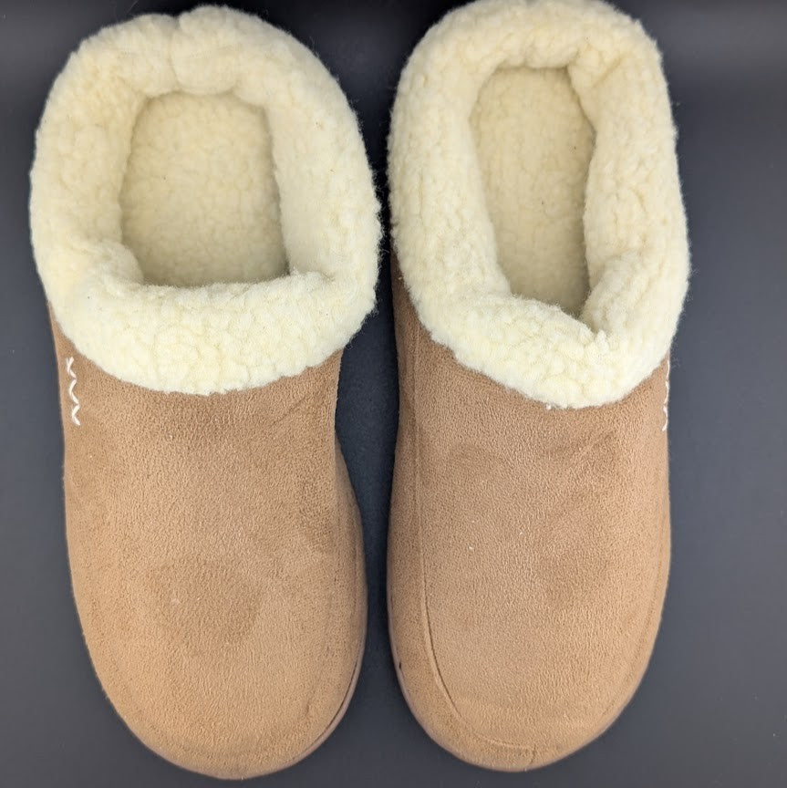 Mens Indoor/Outdoor Microsuede Slipper with Plush Fleece Lining Size S (7-8) Unbranded
