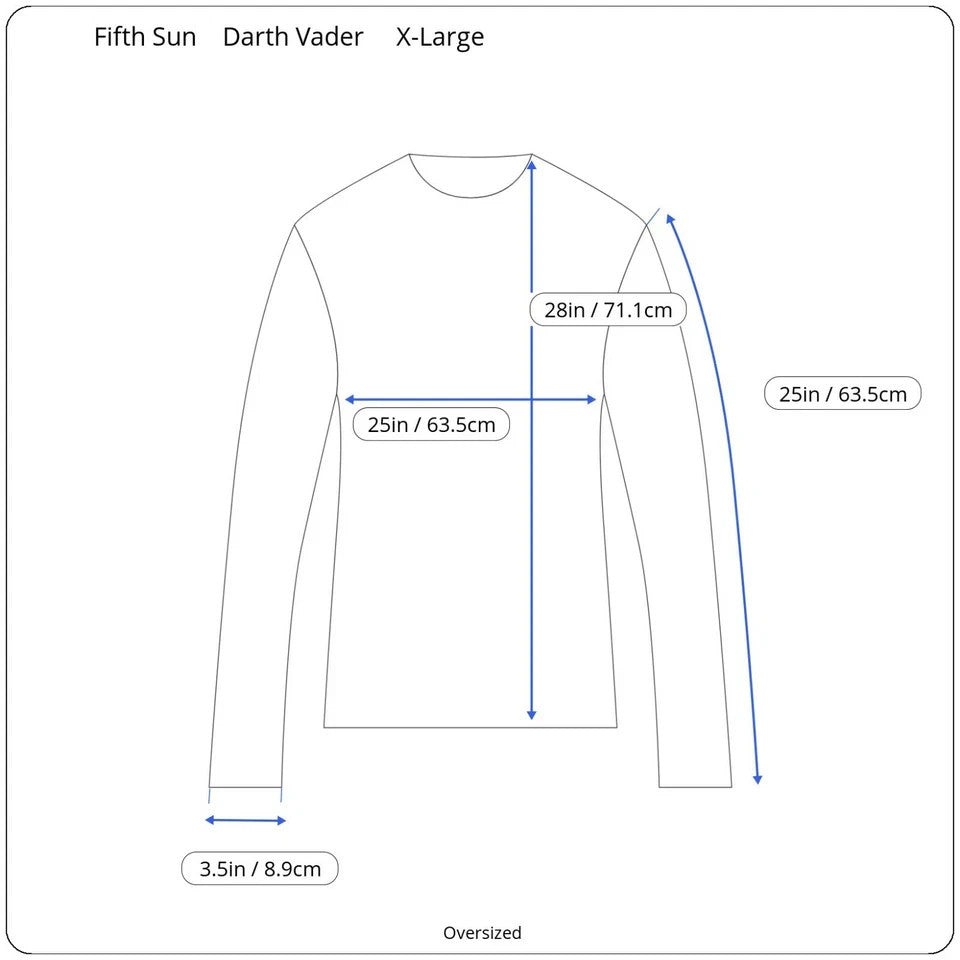 NEW Darth Vader Star Wars Sz XL Long Sleeve Maroon Waffle T-Shirt 54/46 Blend FifthSun