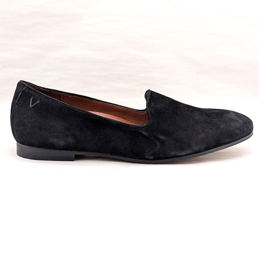 Vionic Womens Willa Loafers Size 8 Black Suede Slip On Flat Comfort Shoe $140.00 Vionic