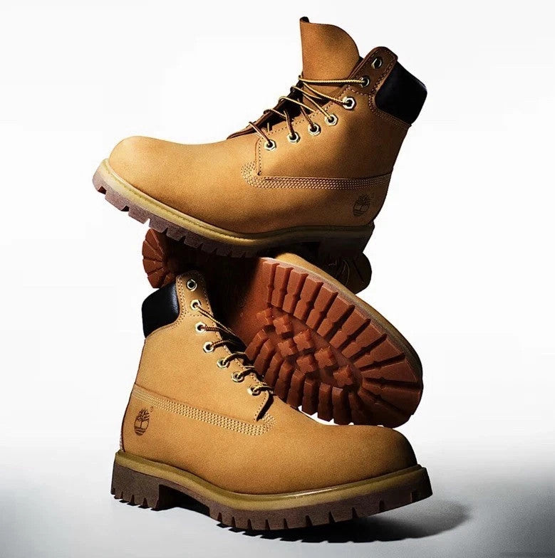 Timberland Premium 6" Lace Waterproof Leather Boot Wheat Nubuck Men's Sz 9 & 9.5 Timberland