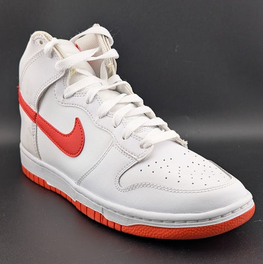 Nike Men's Size 7.5 Dunk HI Retro White/Picante Red-White DV0828 100 New in Box Nike