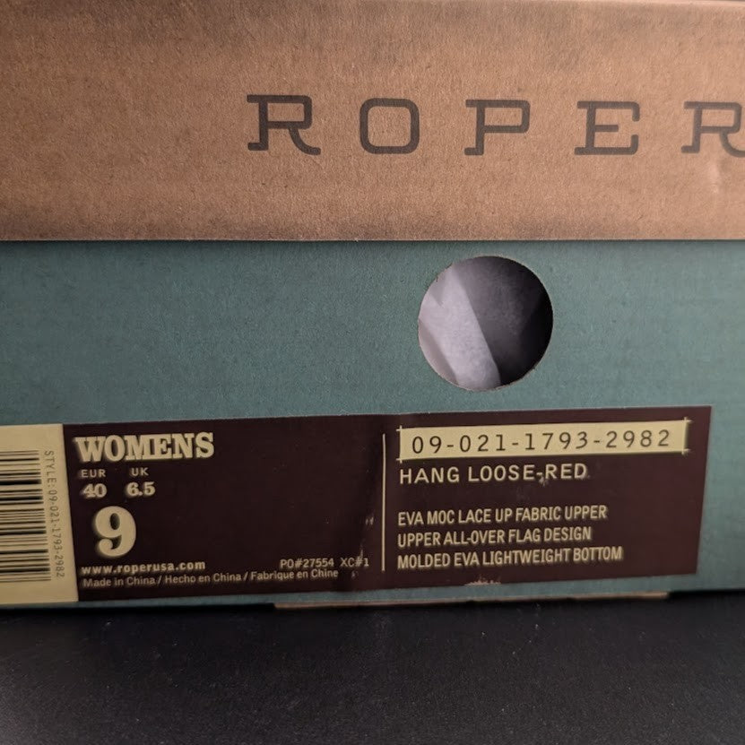 Celebrate USA 250💥 Roper Women's Sz 9 Hang Loose Slip-On Causal Shoes - Moc Toe Roper
