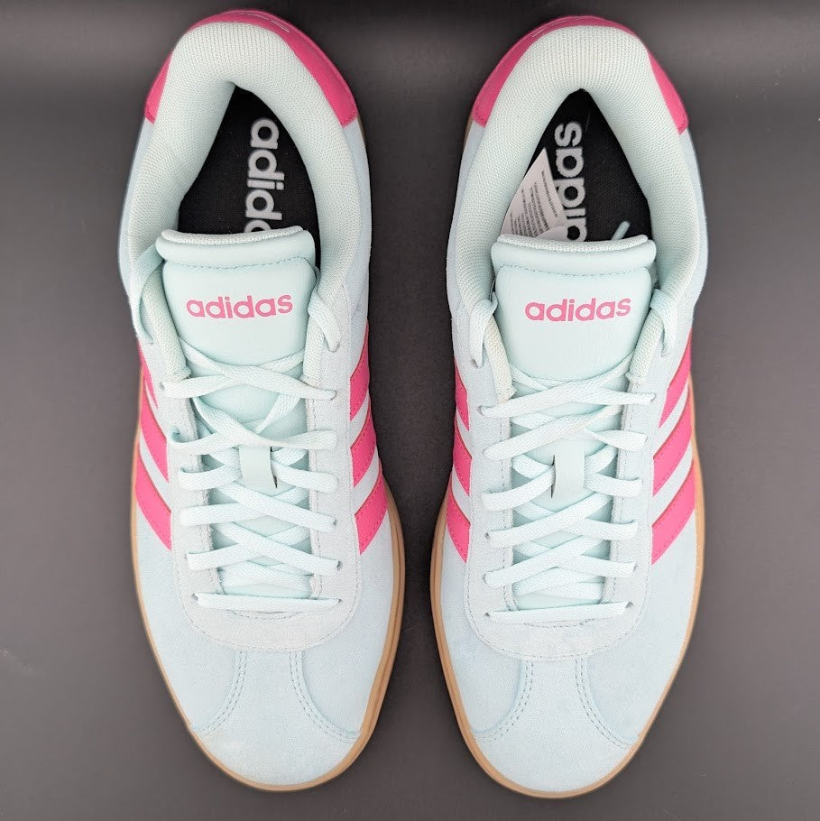 adidas Women's Size 10 'VL Court Bold' Sneaker Style JP7628 FRESH Halo Mint/Pink adidas
