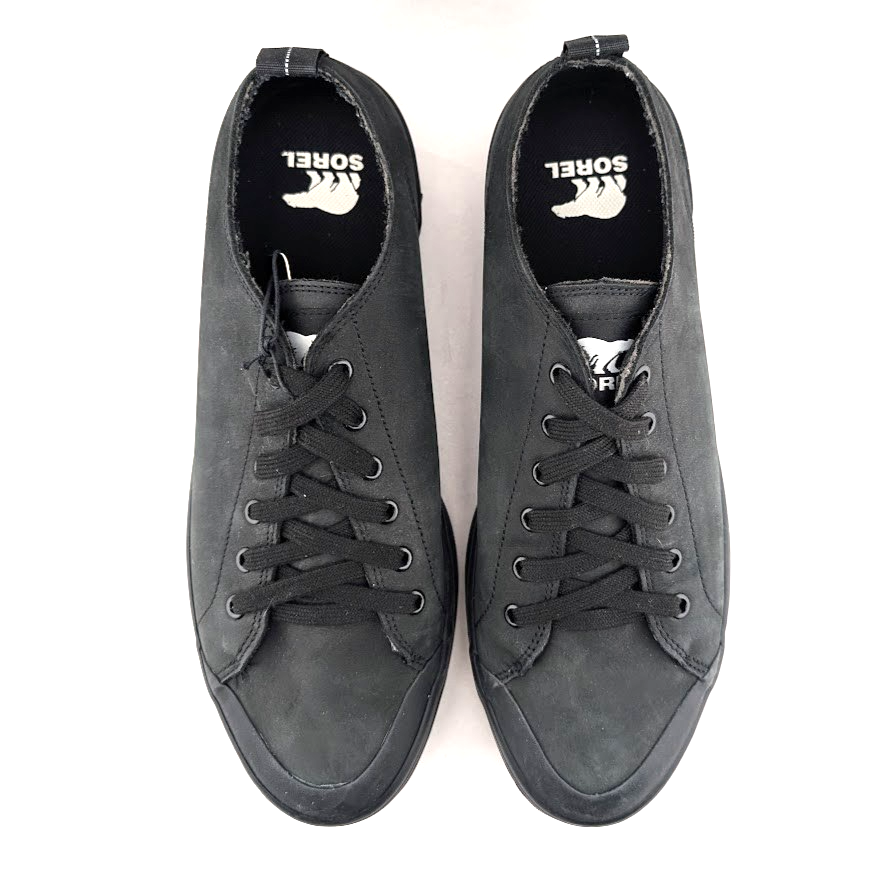 New Men's Sz 13 SOREL METRO II Low Leather Waterproof Sneaker Casual Shoes Black Sorel