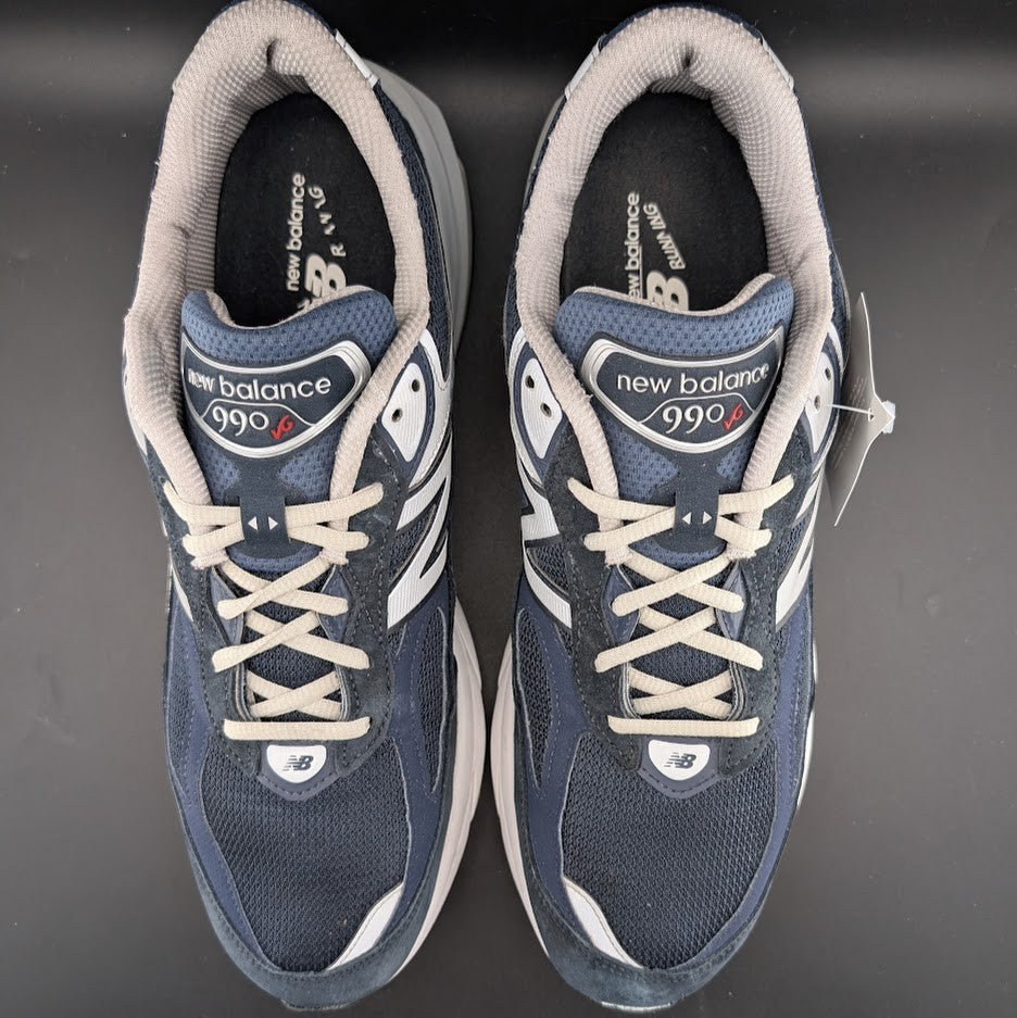 New Balance 990v6 Mens Size 14 Medium Leather Casual Sneaker Navy White Made USA New Balance