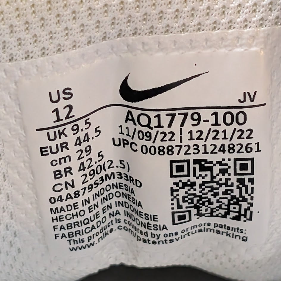 Nike Ebernon Low Triple White Sneakers Women’s Size 12 Nike