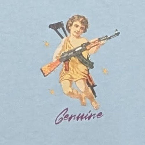 Genuine Authentics Mens Small (S) "The Rich Make War" Light Blue T Shirt TShirt Genuine Authentics
