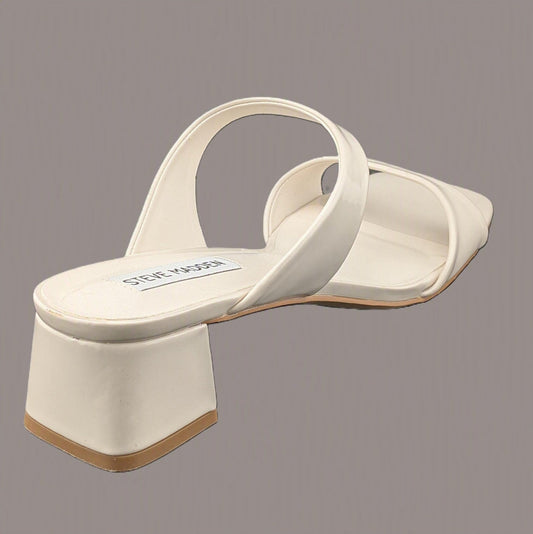 Steve Madden Size 9.5 Astra Sandals Womens 8.5M Square Toe Medium Heel Sandal Steve Madden