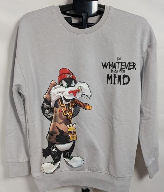 Vintage Size Small Gangsta Sylvester the Street Cat Crewneck Sweatshirt Vintage