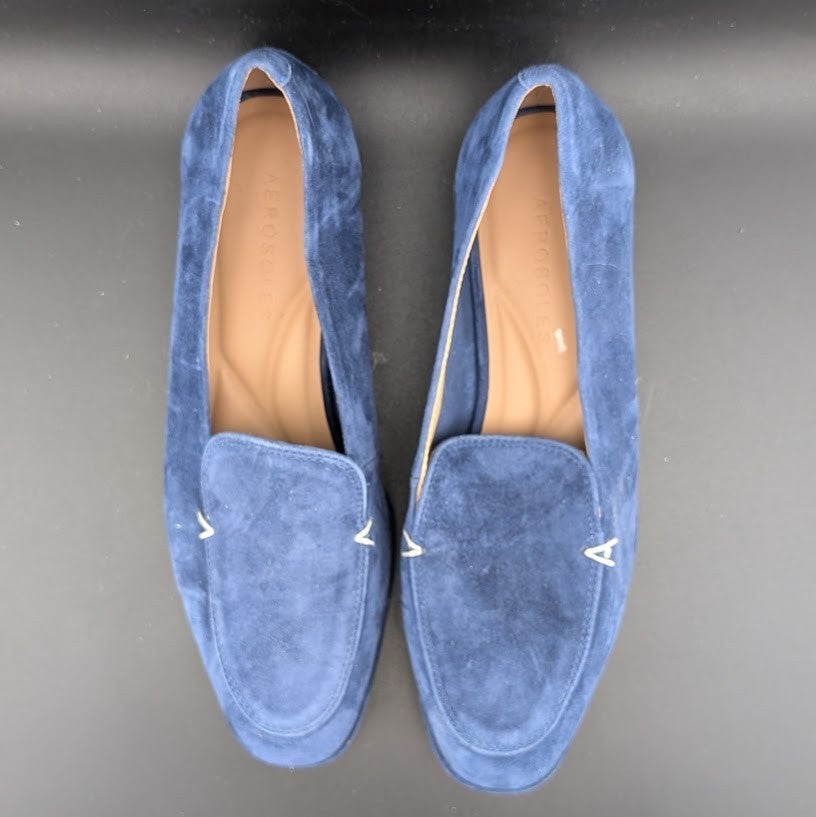 Aerosoles Women's Size 5M "Neo" Blue Suede Loafers NWOB Aerosoles