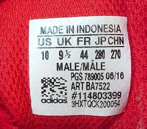 Men's adidas Energy Cloud WTC Red Size 10 Reconditioned adidas