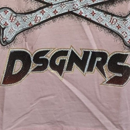 Montfleuri Paris Women's Rhinestone Couture Streetwear T-Shirt Size XL Pink NWT Monteflouri