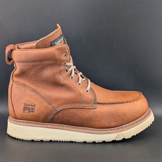 MEN TIMBERLAND PRO Size 10.5 Wedge 6" Soft Toe Brown EH SL Work Boots Timberland PRO