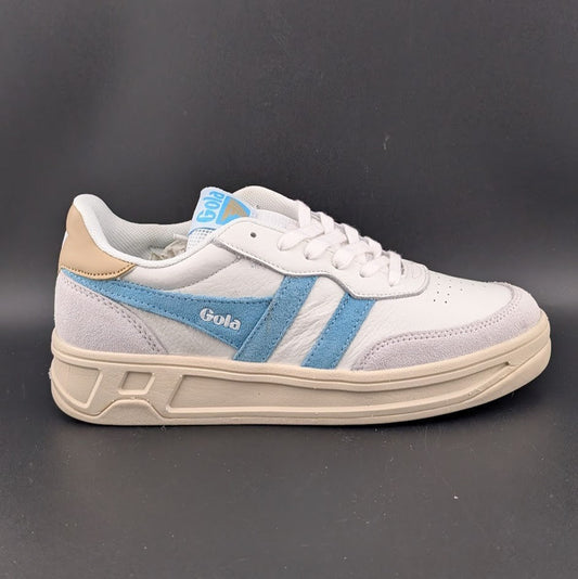 Gola Women's Size 6 'Topspin' White Calf & Suede Lifestyle Sneakers CLB399 Gola