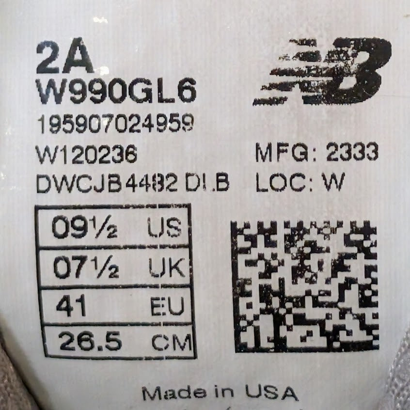 New Balance 990v6 Shoes Women's Size 9.5 2A (Narrow) Gray Running Shoes~Made USA New Balance