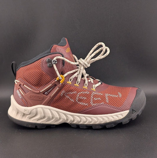 Keen NXIS Evo Mid WP Womens US 7 Andorra/Golden Yellow Hiking Shoes Keen