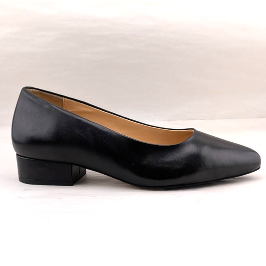 Trotters Jewel Black Leather Block Heel Pumps Women’s Size 7 Med $125 T2126-001 Trotters