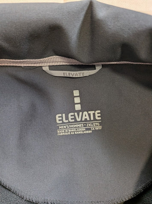 Elevate 2XL Men’s Black Workwear Jacket Softshell Fleece Lined Utility Coat Elevate