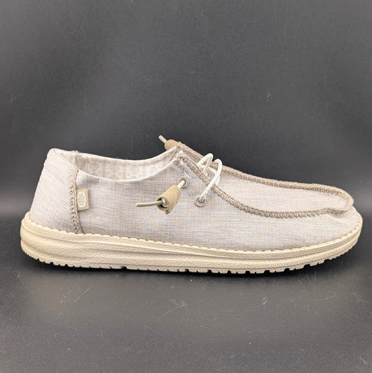 Hey Dude Wendy Boho Stitch Latte Women's Size 8 Comfort Slip On Shoes Hey Dude