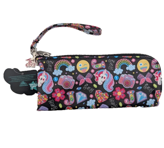 Jojo Siwa Pencil Accessory Bag with Jojo Heart Charm and Handle NEW JoJo Siwa