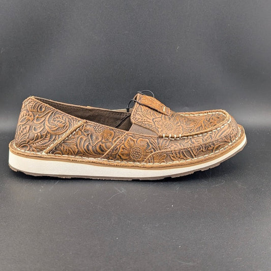 NEW Ariat Slip-On Cruiser Women's Sizes 7.5 or 10 In Brown Floral Emboss Shoe Ariat