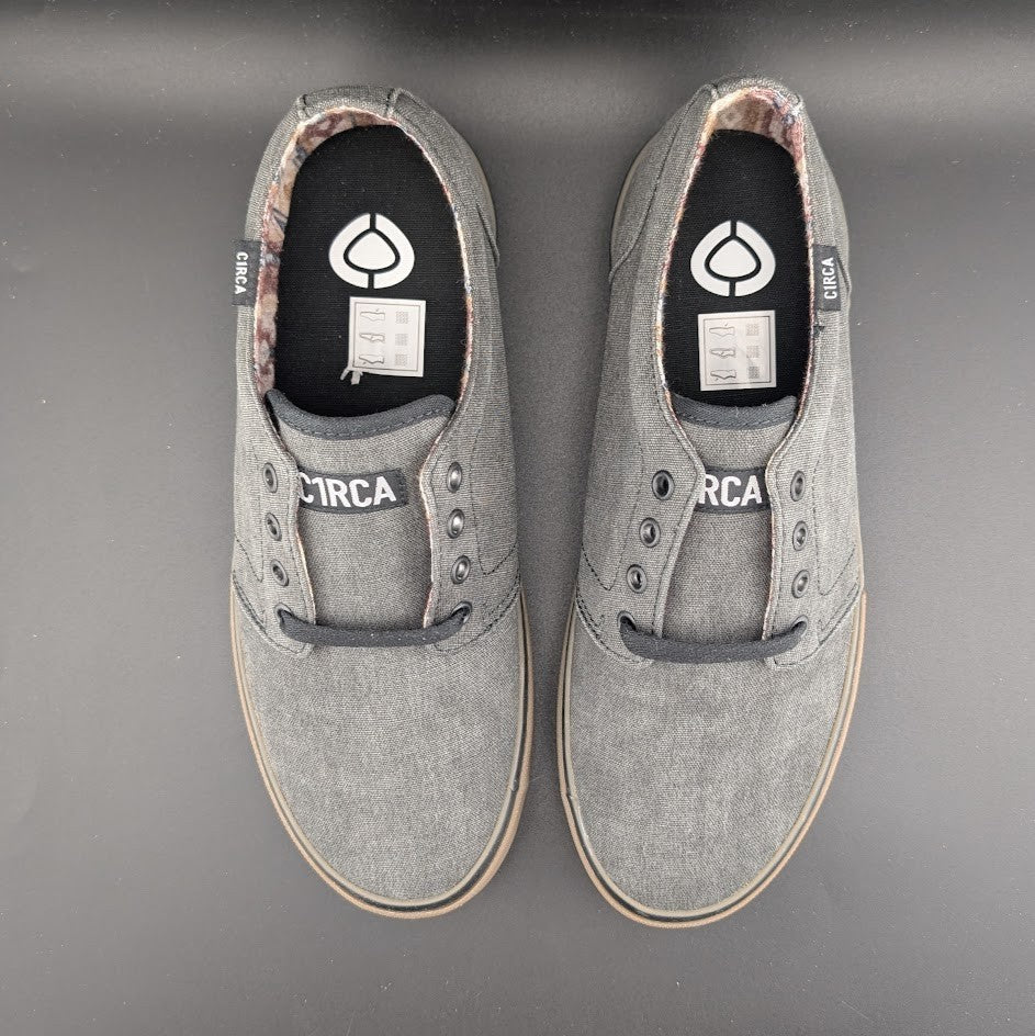 C1RCA Drifter Skate Shoes Charcoal Black Canvas Gum Sole Mens 8 / Wos 9.5 New C1RCA