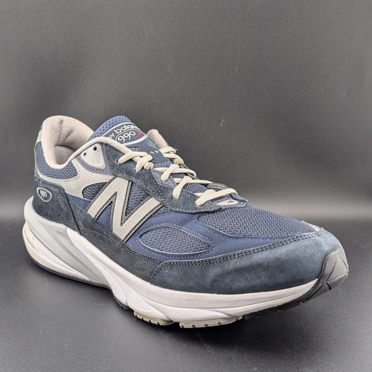 New Balance 990v6 Mens Size 14 Medium Leather Casual Sneaker Navy White Made USA New Balance