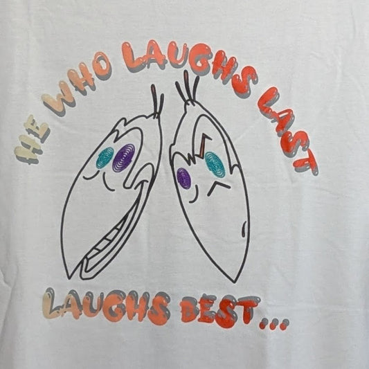Genuine Heckle and Jeckle "Laughs Best" T-Shirt Size 2XL - White Long Sleeve Universal Studios
