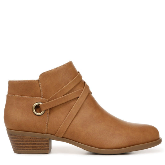 LifeStride Women's Amara Tan Bootie Multiple Sizes in Wide and Medium Flex Sole LifeStride