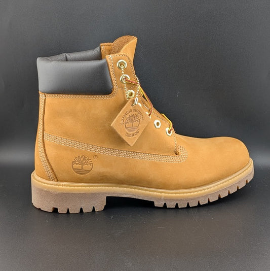 Timberland Premium 6" Lace Waterproof Leather Boot Wheat Nubuck Men's Sz 9 & 9.5 Timberland
