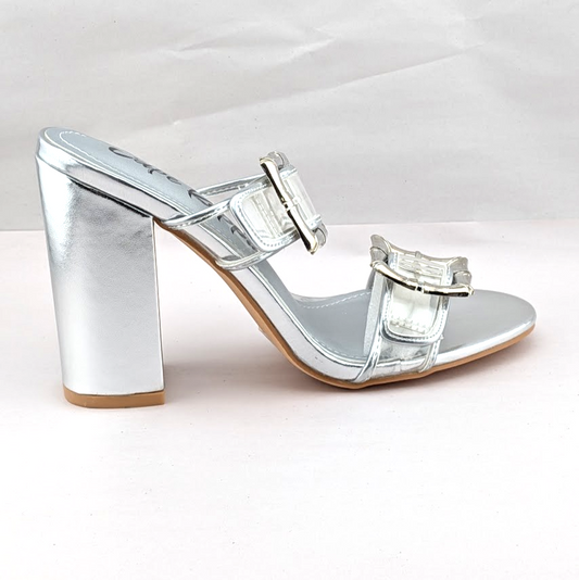 Cape Robbin Prunella Double Buckle Women's Size 7.5 Sandals Clear Straps Cape Robbin