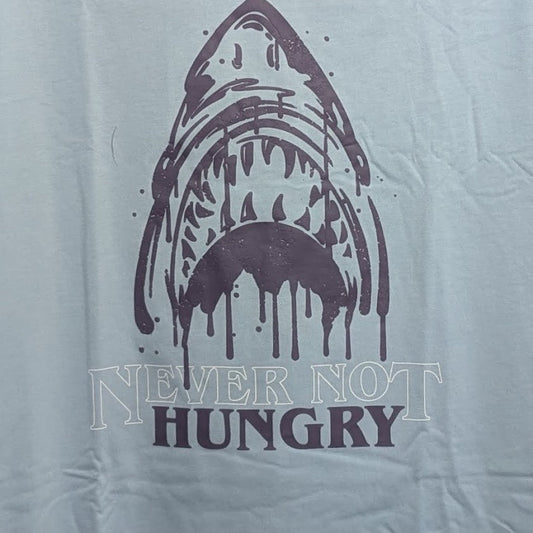 Genuine Never Not Hungry Hunter Size XXL (50-52") Tee - T-Shirt in Light Blue Genuine