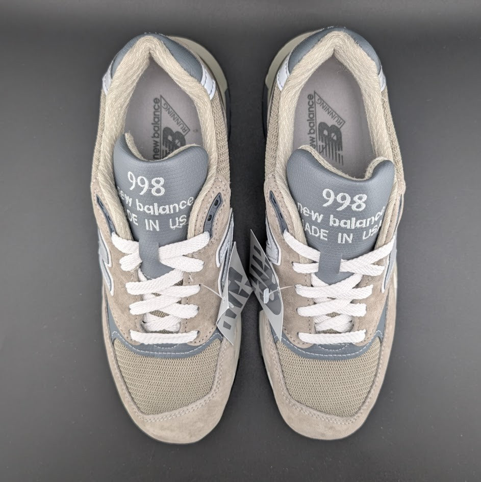 New Balance 998 Mens Size 6.5/Womans 8 Grey Silver Classic Sneaker Made in USA New Balance