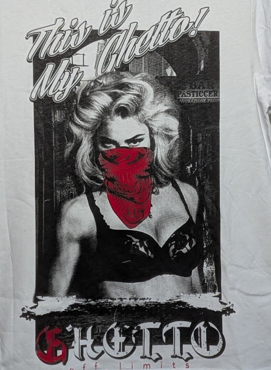 Ghetto Off Limits Short Sleeve White Size Medium T-Shirt Unbranded