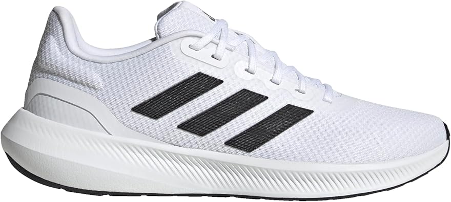 Women's adidas RunFalcon 3 White Oreo Running 9.5 Sneakers Trainers Shoes