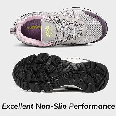 Womens Lightweight Walking Shoes Non-Slip Sneakers Waterproof Hiking Shoes Cottimo