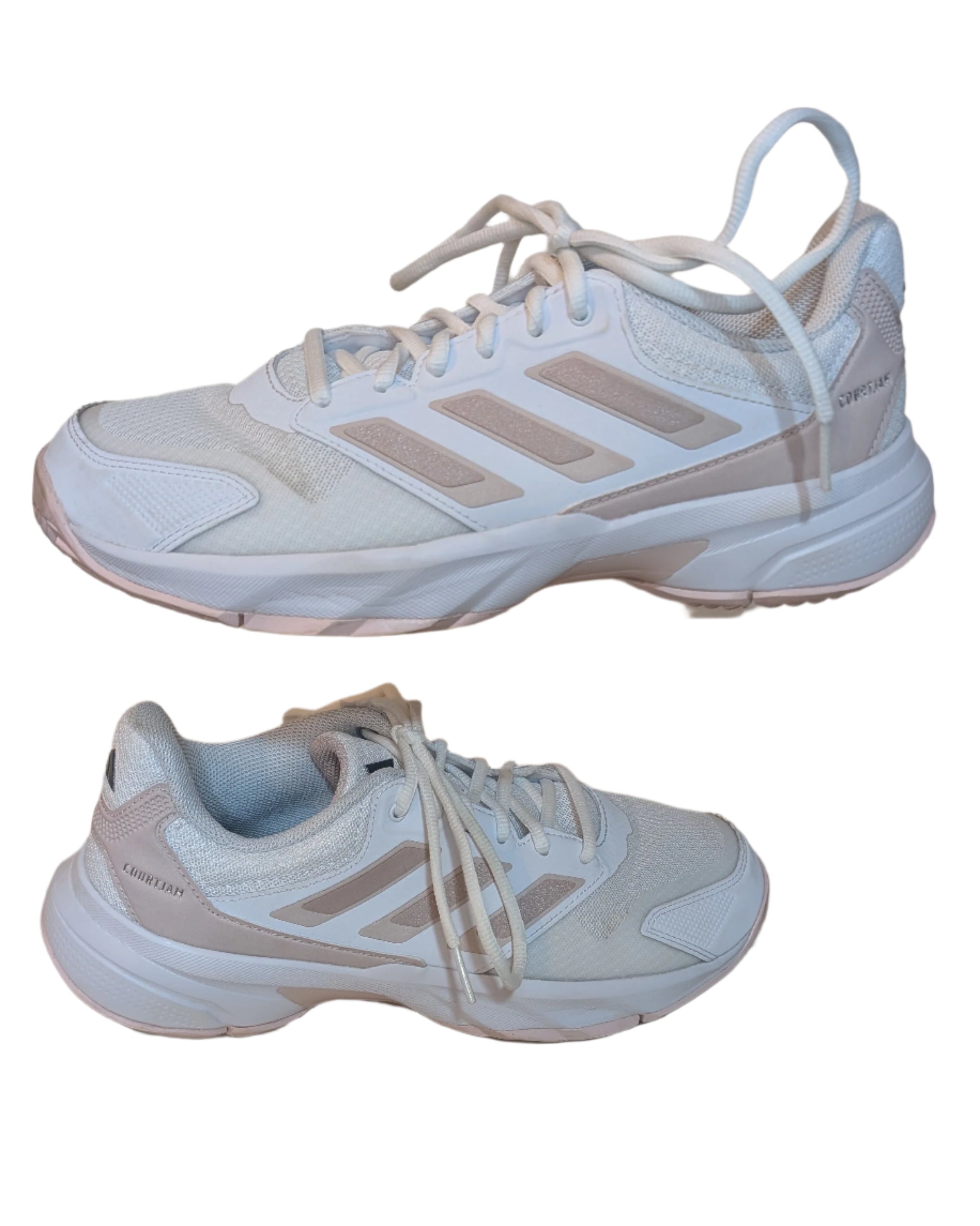 Pre-Owned adidas CourtJam Control 3 Women's Size 9 Tennis Shoes Racket AllCourt Sports
