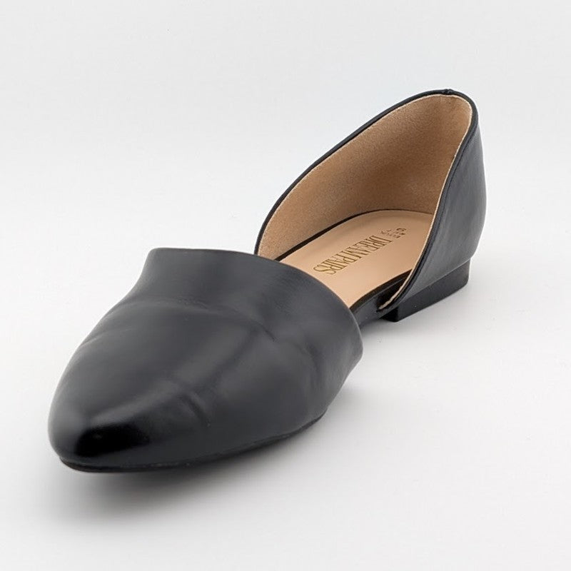 Pre-owned Dream Pairs Size 9 Black DOrsay Flats with Low Heel PU Leather SoleComfort.shoes