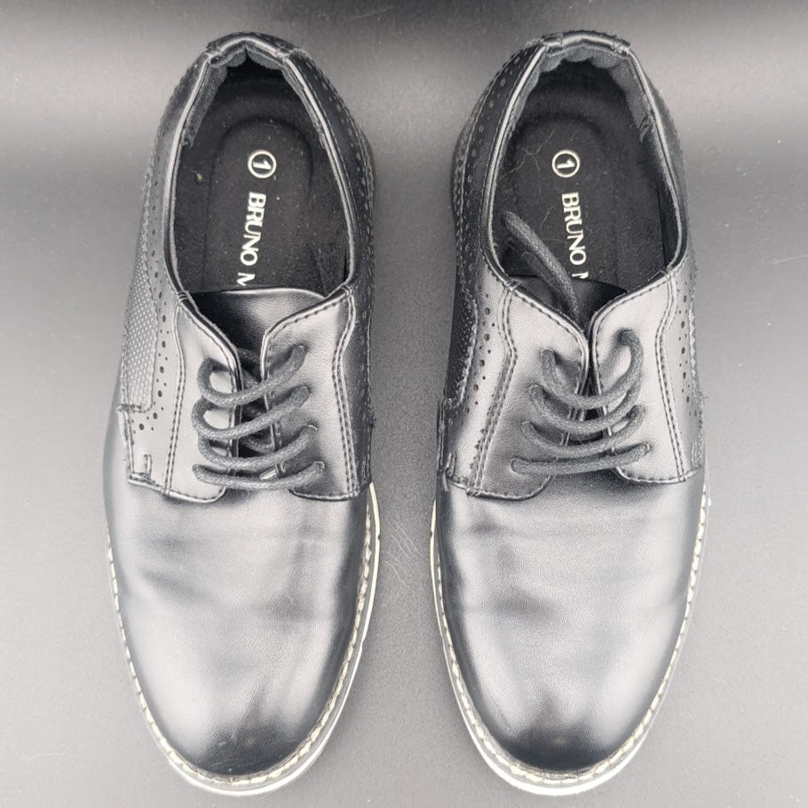 Bruno Marc Dress Shoes Cap Toe Oxford Lace Up Formal Tan Size 4Y / 6Y Bruno Marc