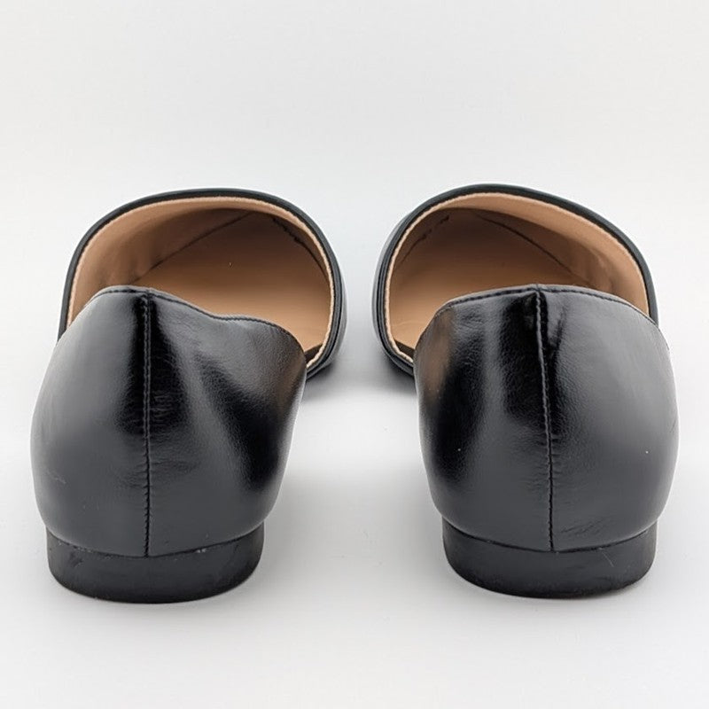 Pre-owned Dream Pairs Size 9 Black DOrsay Flats with Low Heel PU Leather SoleComfort.shoes