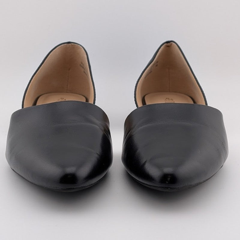 Pre-owned Dream Pairs Size 9 Black DOrsay Flats with Low Heel PU Leather SoleComfort.shoes