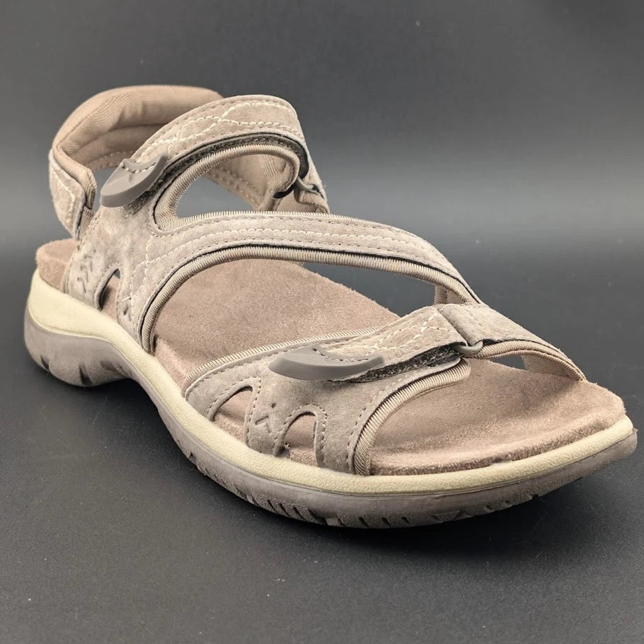 Dr Scholls Women's 7M Adelle Strap Sporty Slingback Sandal in Malt Taupe NIB SoleComfort.shoes