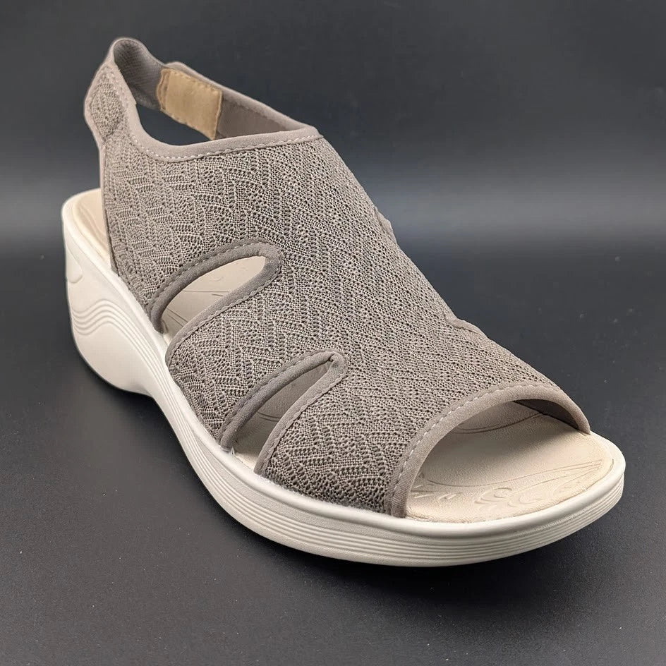 Bzees Size 11M Daytona Morel -Machine Washable Wedge Sandals Shoes Slides NIB SoleComfort.shoes