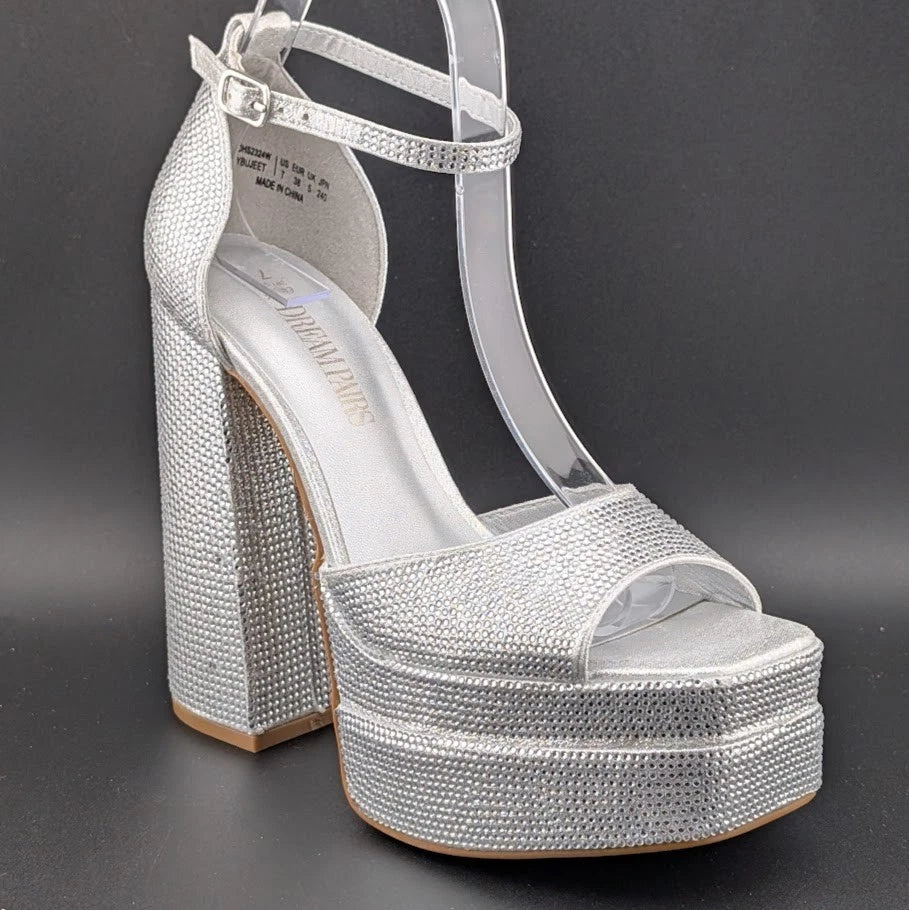 Dream Pairs Women Sz 7 | 2" Platform Chunky 5.5" Heel Pumps College Style Party SoleComfort.shoes