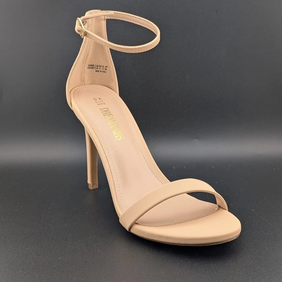 Womens Sz 9.5 High Heels Flower Ankle Strap Stiletto Round Open Toe Sexy Sandals SoleComfort.shoes