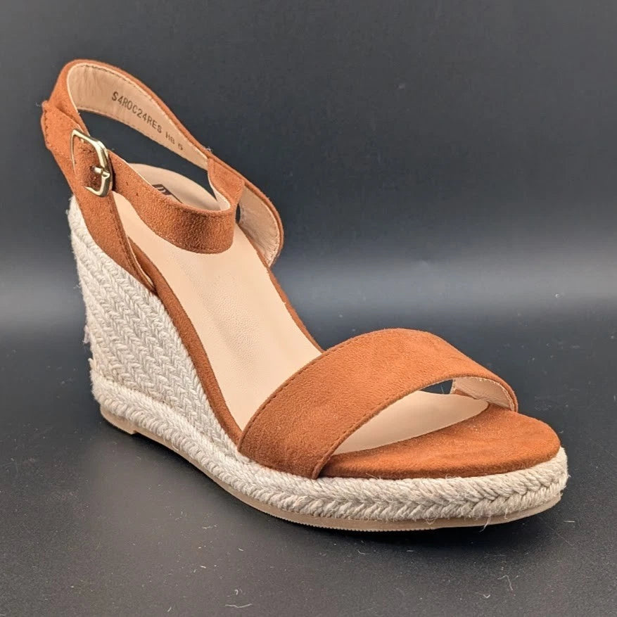 IDIFU Womens Size 5 Espadrille Wedge Sandals Ankle Strap w/ Buckle Closed Toe SoleComfort.shoes