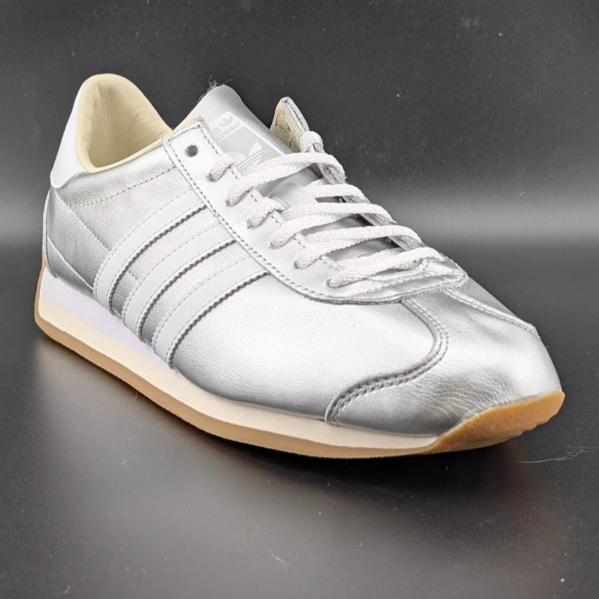 adidas Country OG Womens Size 8 Lace Up Silver White Sneakers Shoes JP7636 SoleComfort.shoes