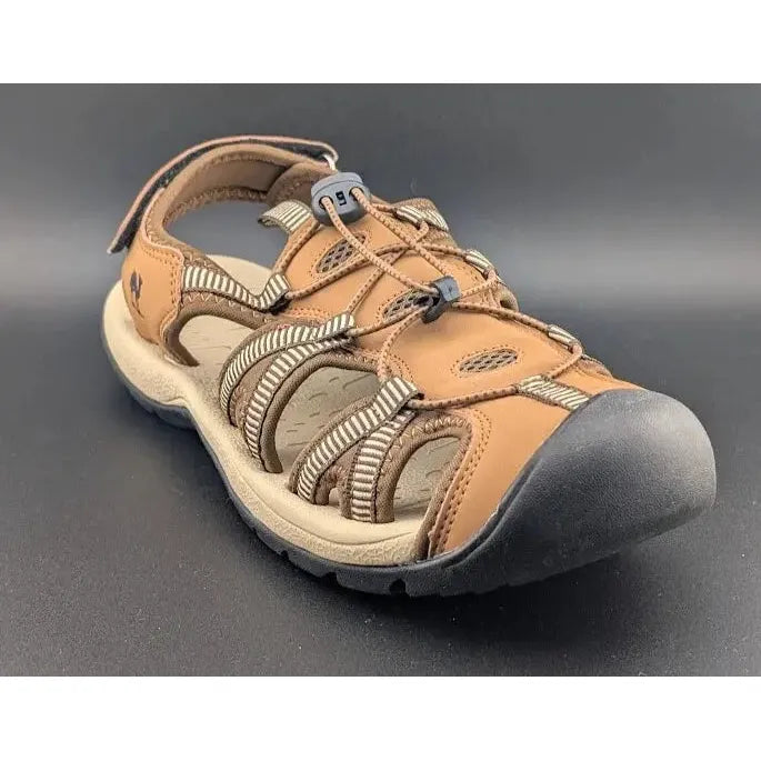 Mens Size 9.5 Tan Summer Sport Fishman Sandals - Comfy Beach Water Walking Shoes - SoleComfort.shoes