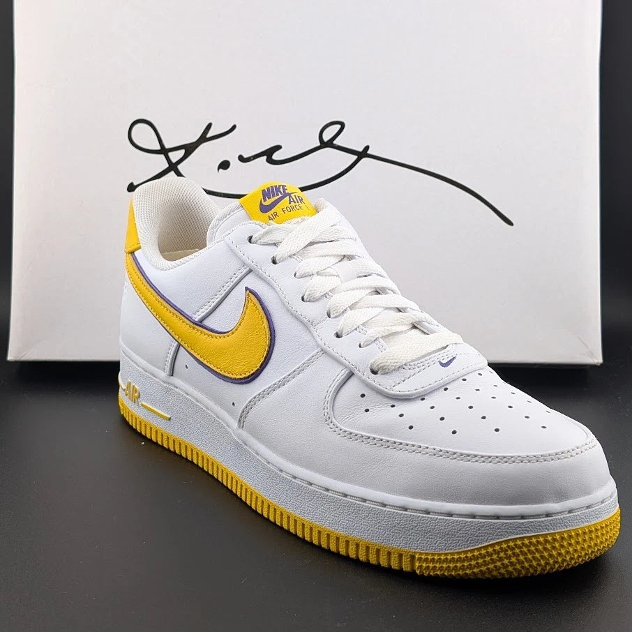 LOOK ==> Nike Men's Size 11.5 Air Force 1 Low Kobe Bryant Lakers FZ1151-100 AF1 SoleComfort.shoes